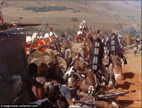 Reanactment of Isandlwana for film Shaka