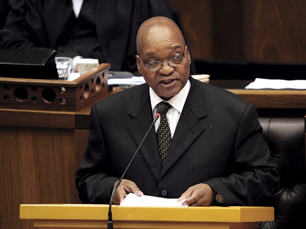 Zuma drily reading the script of SONA 2015