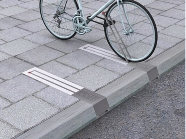 Bike racks that do not take up pavement space#1