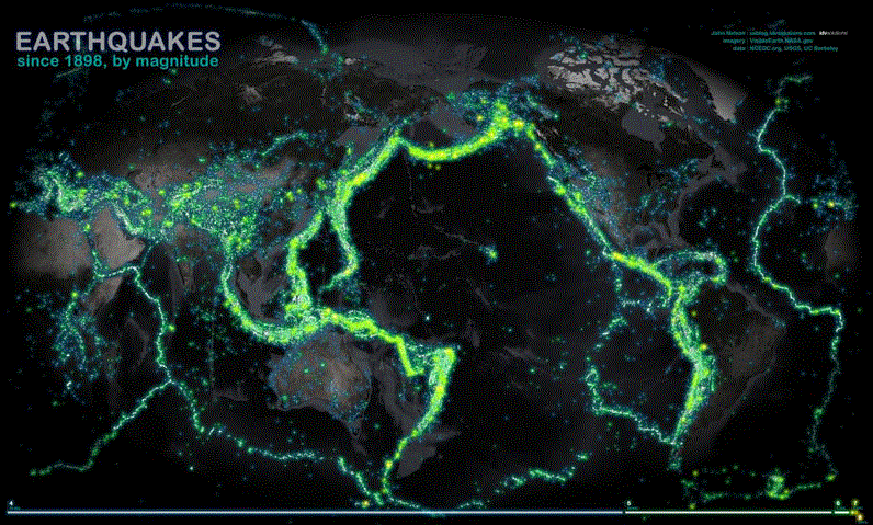 Eathquakes since 1898