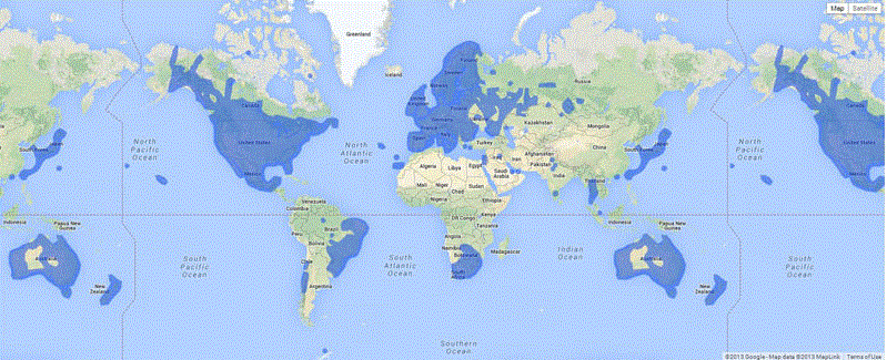 Where Google street view is available