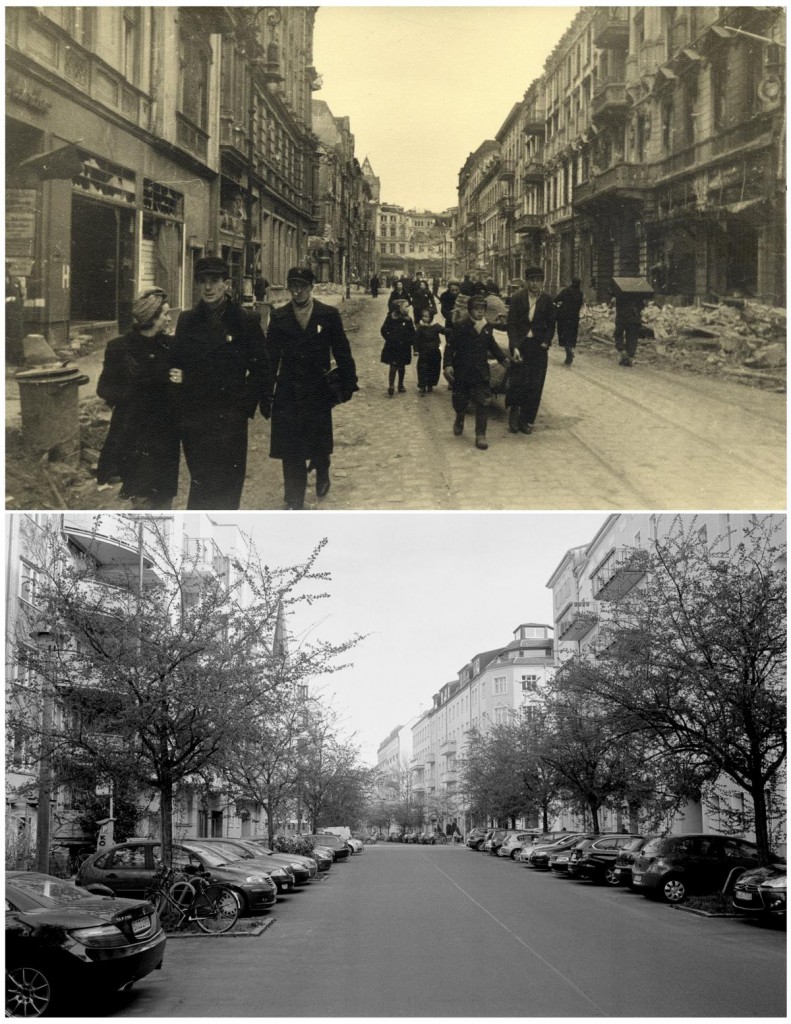 Berlin#4 People walk on Borsig Street in this undated photo taken May 1945 in Berlin