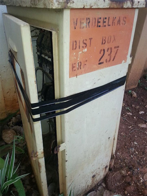 Eskom distribution board in Sandton