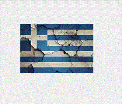 Dilapidated Greek flag