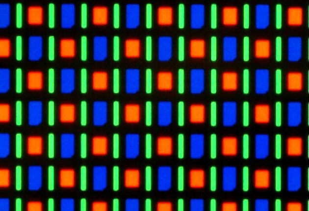 PenTile matrix subpixel arrangement on the Nexus One