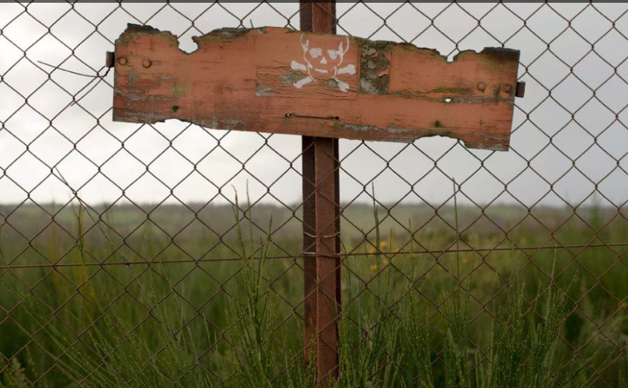 Crude sign indicating the 