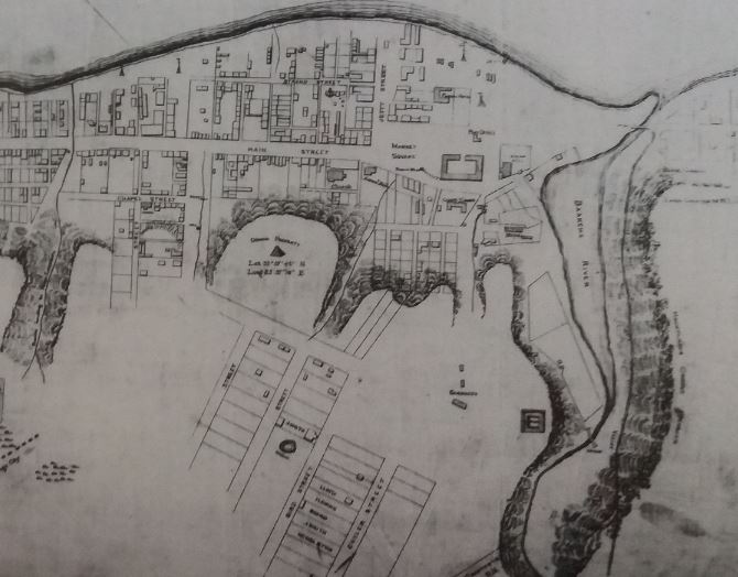 Map dated 1849 showing the vlei