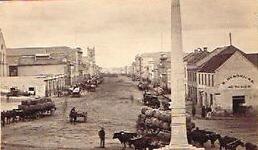 Market Square in 1870 taken by J.E. Bruton