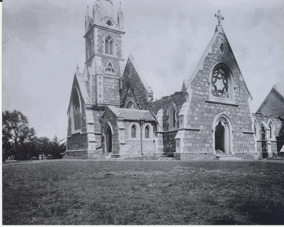 Burned Holy Trinity Church, Havelock Street. Incinerated by the Mad Arsonist