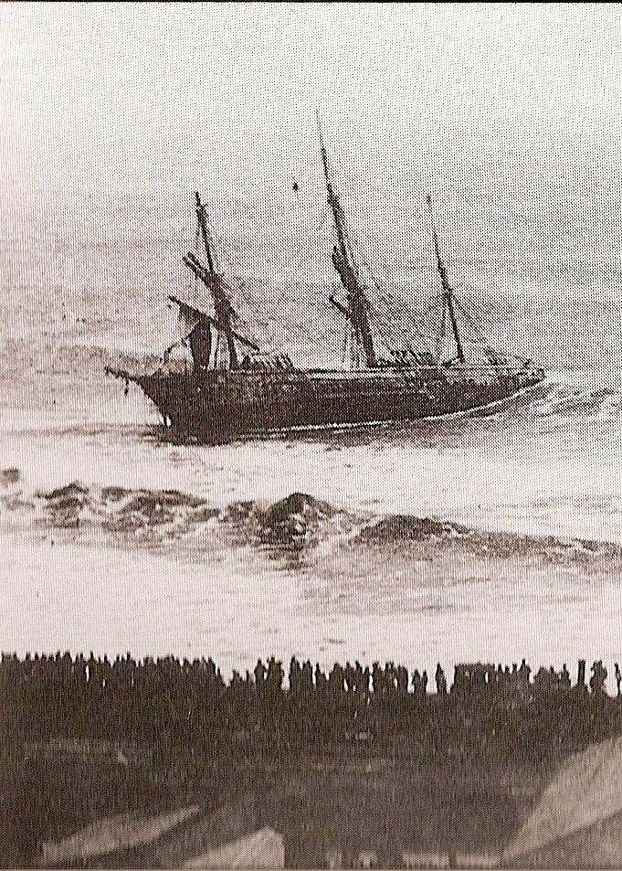 South East Gale 1888 Wrecks the Boschetto in Algoa Bay